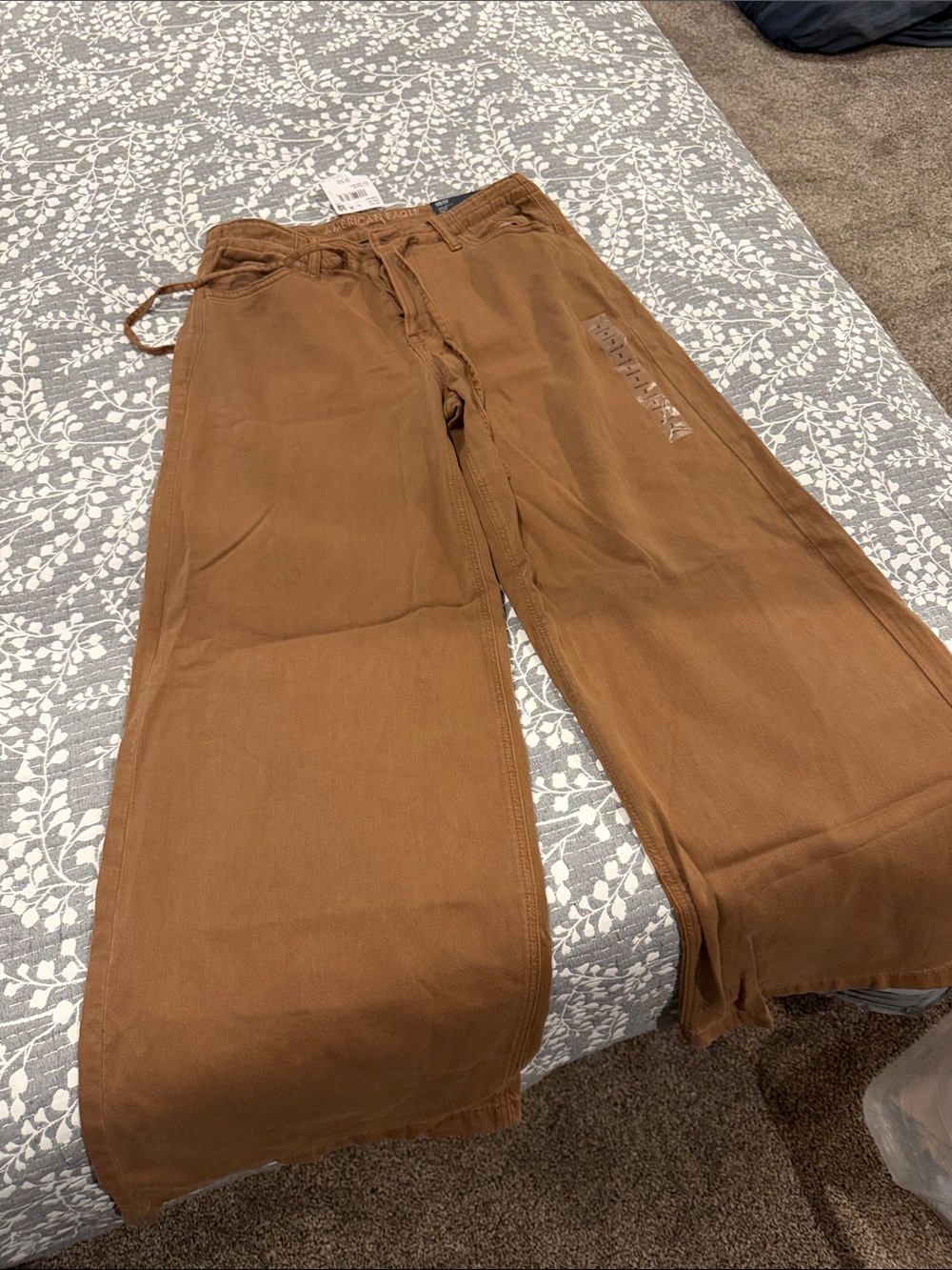 American Eagle Outfitters Wide Leg Jeans in Brown